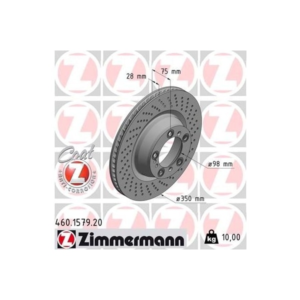 Zimmermann Brake Disc - Standard/Coated, 460157920 460157920 - main
